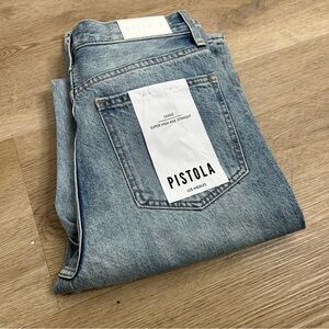NWT Pistola 100% Cotton Cassie Ultra High Rise Straight Leg Jean in Bramble